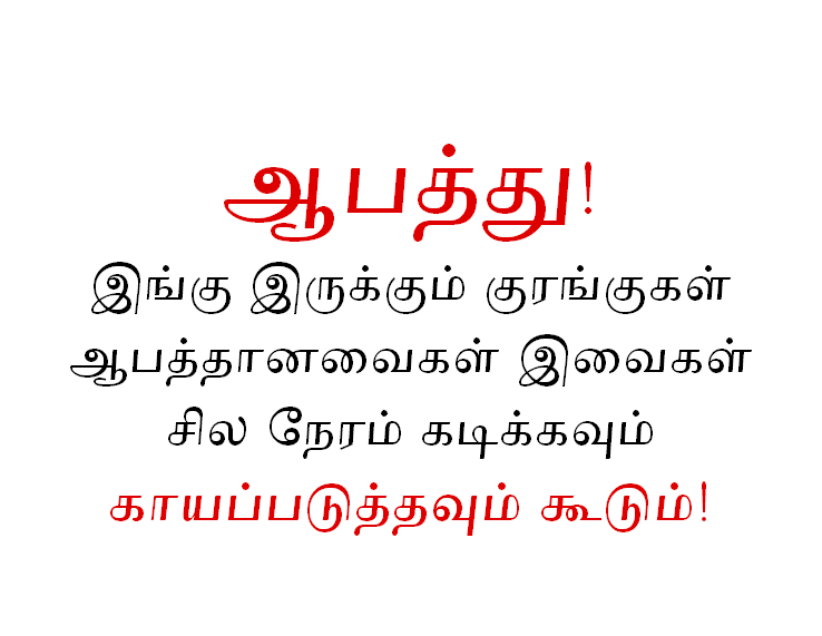 These Monkeys Bite ... in Tamil